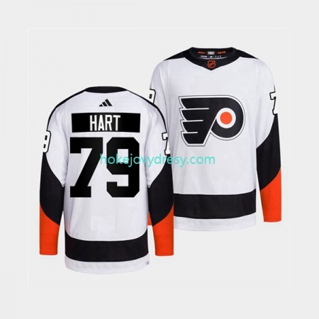 Pánské Hokejový Dres Philadelphia Flyers Carter Hart 79 Adidas 2022 Reverse Retro Bílý Authentic